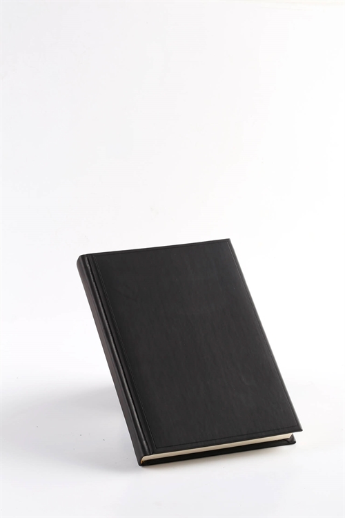 Notesbog - Notesbøger A5 sort italiensk kunstlæder model Milano